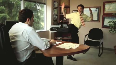 David dancing with paper